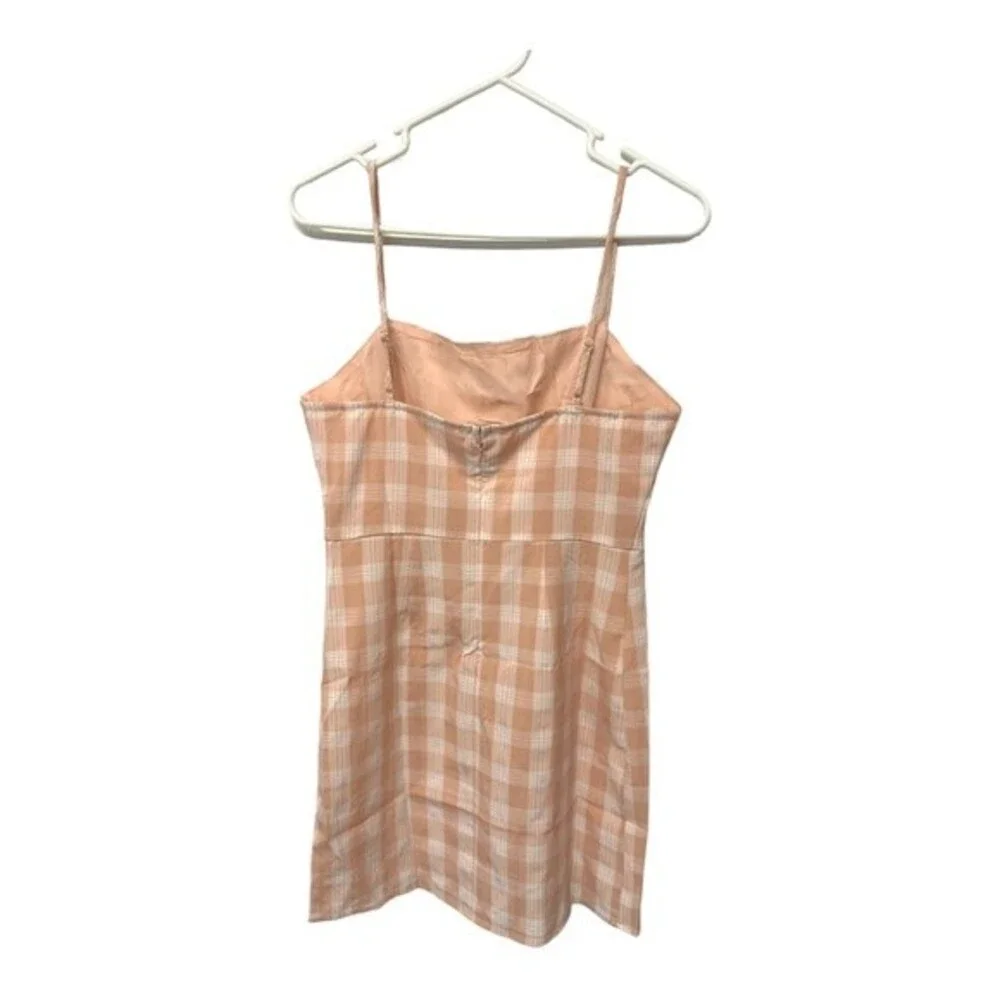 NWOT BP | Coral White‎ Gingham Plaid Mini Dress
